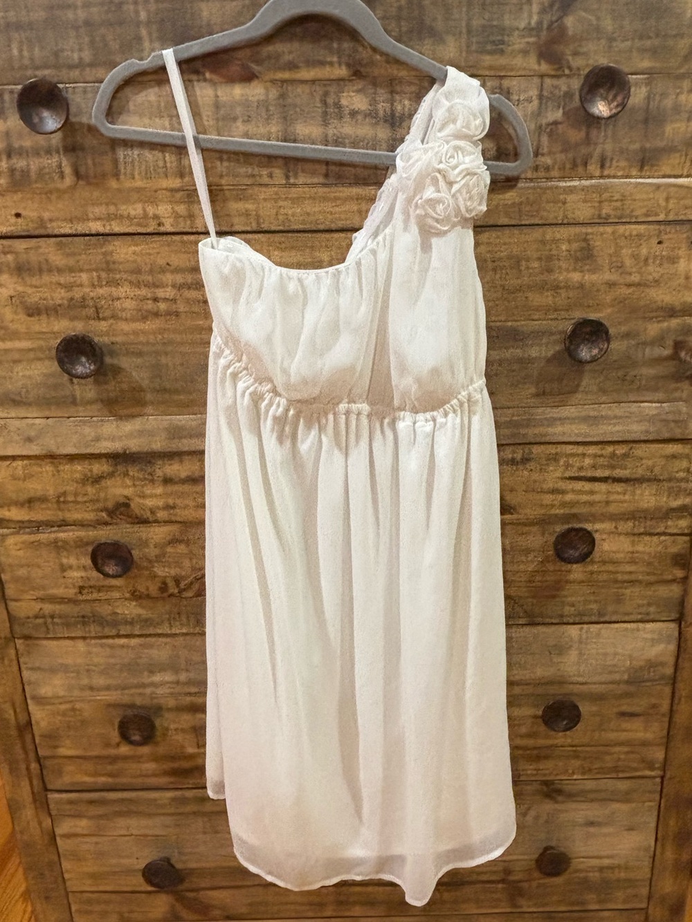 Merona Cream One Shoulder Dress
